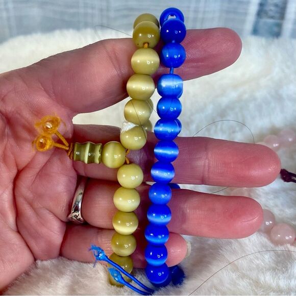 Multicolor Beaded Stretch Bracelet Set one Size Fits Most - Picture 4 of 6